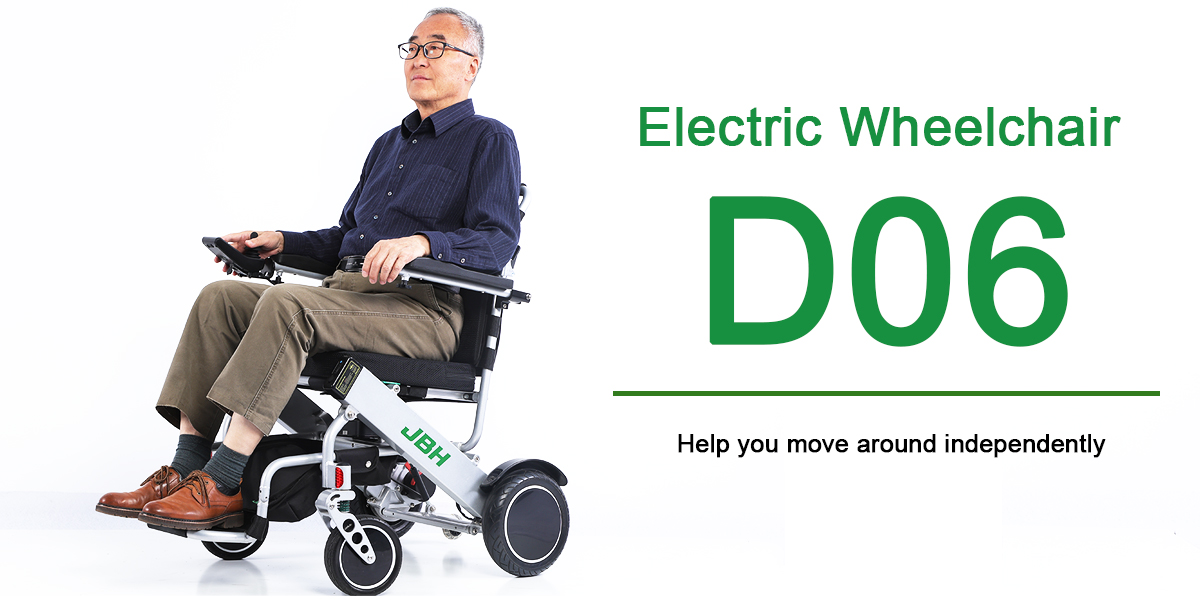 JBH Sedia a rotelle elettrica pieghevole 