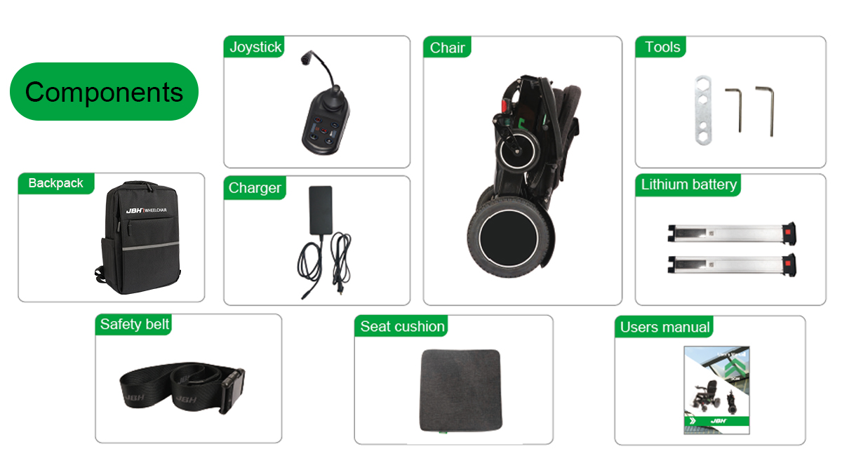 JBH fibra di carbonio sedia a rotelle DC06