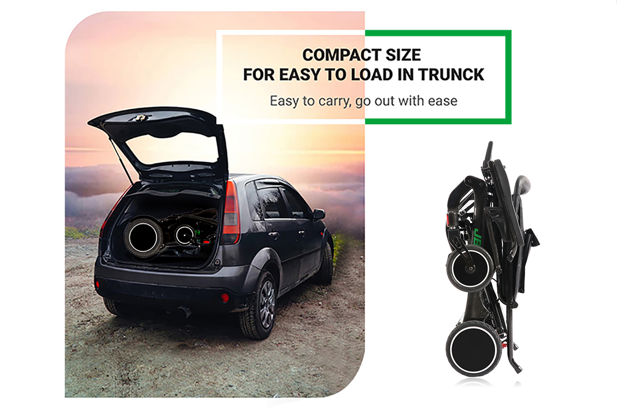 sedia a rotelle elettrica leggera pieghevole