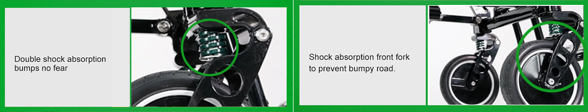 Carrozzina ad assorbimento degli urti