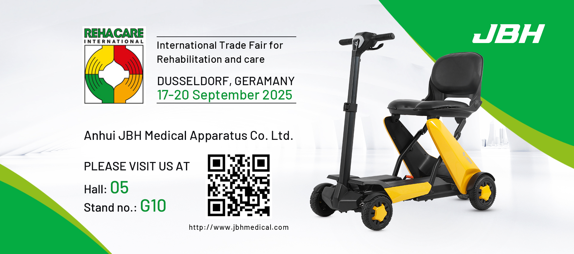 JBH parteciperà all'International Rehabilitation and Care Expo a Düsseldorf, Germania