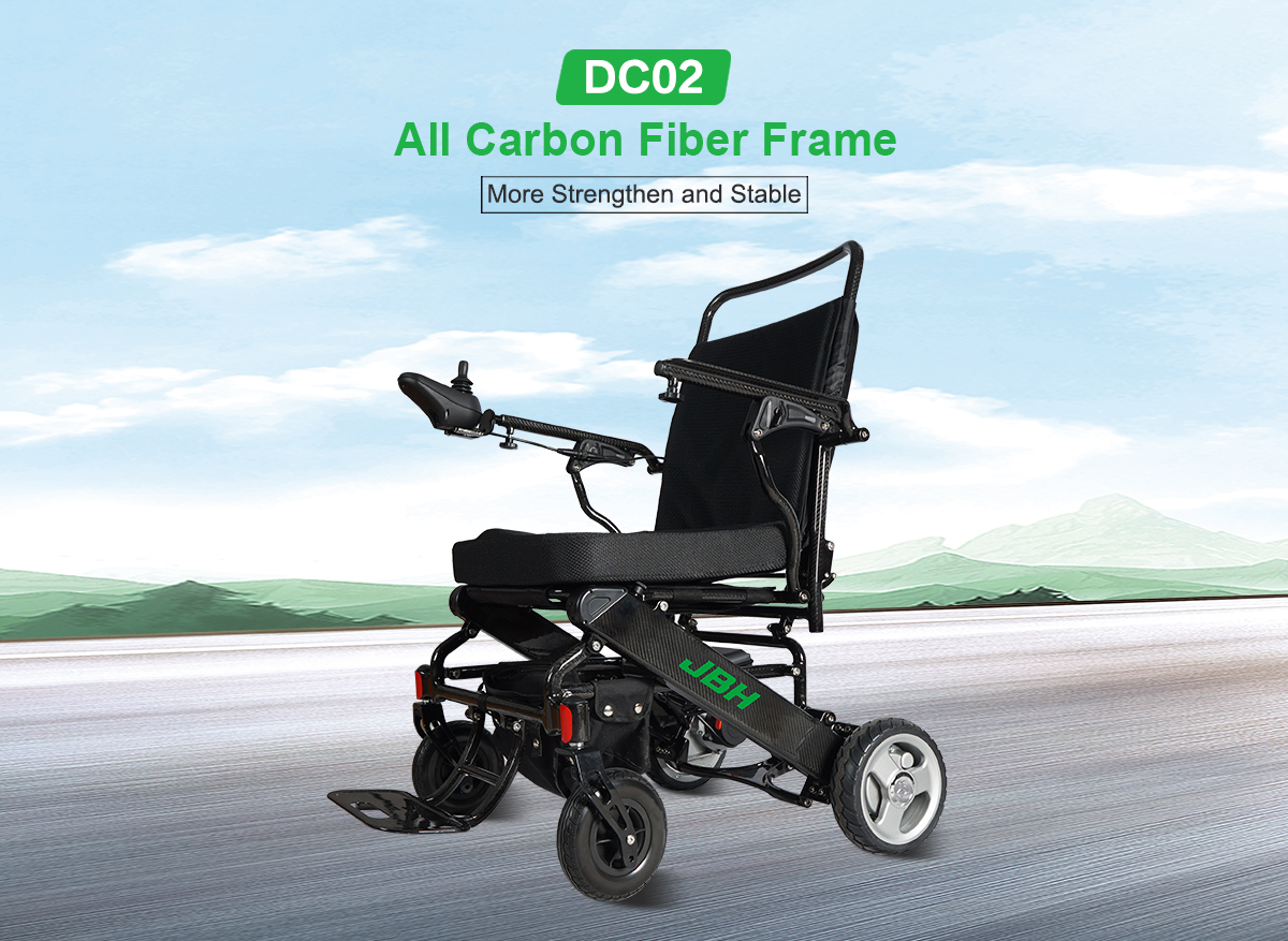 Sedia a rotelle in fibra di carbonio