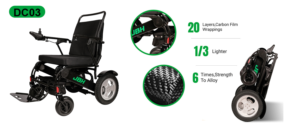 Sedia a rotelle in fibra di carbonio DC03